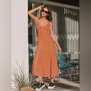 Kivari Stella Leopard MIDI Slip Dress XS